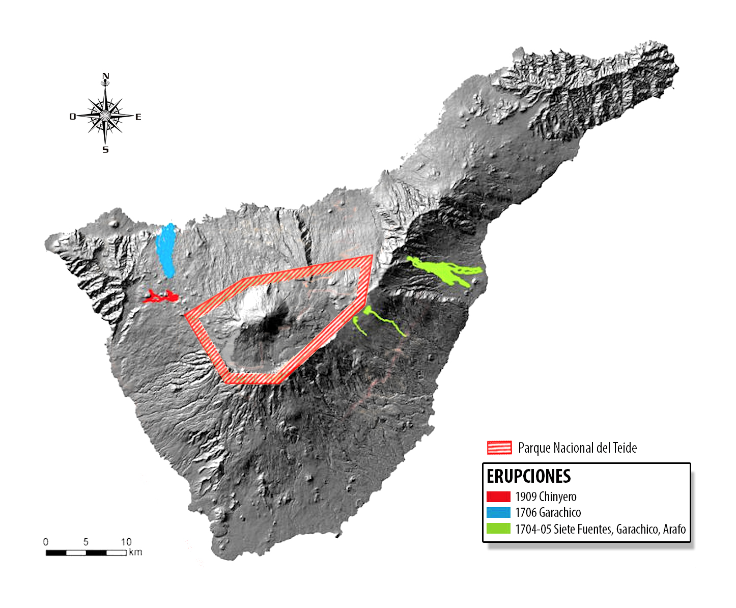 Eruptions on Mount Teide - a history